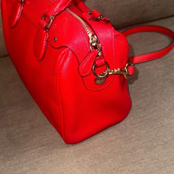 Coach Vibrant Red Satchel - Picture 4 of 8